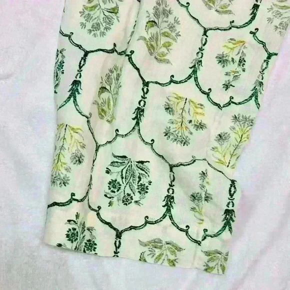 Rachel Zoe Green Floral Linen Pants for Women - Picture 7 of 7